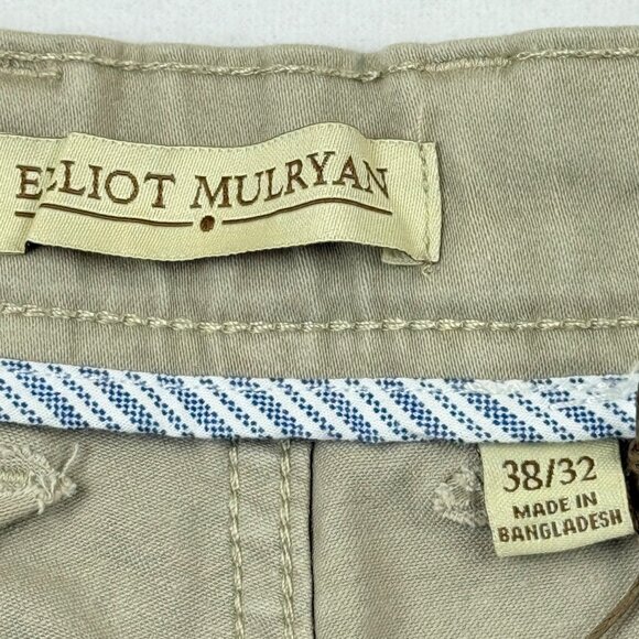 Elliot Mulryan Men's Stretch Flat Front Straight Leg Khaki Chino Pants 38x32 NWT - Picture 7 of 11